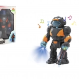 Gående plastrobot med lys og lyde 22 cm