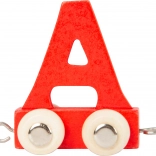 Small Foot trævogn med bogstavet A – farverigt alfabet