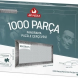 Ramme til puslespil 96x34 cm sølvfarvet