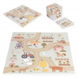 Stor EVA-skumlege­måtte til børn Farm 90,5 × 90,5 cm, 21 dele ECOTOYS