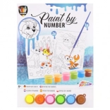 Maling efter tal – hunde ved havet, sæt med 2 billeder