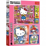 Puslespil 2x200 Hello Kitty og venner