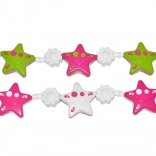 Kæde til klapvogn med stjerner og blomster