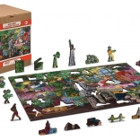 træ dobbelt-sidet puslespil blomsterhandel 2-i-1, 400 brikker – WOODEN CITY