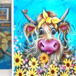 NORIMPEX diamantmaleri – ko med sløjfe 30 × 40 cm