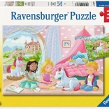 Børnepuslespil Kongelige venner 2-i-1