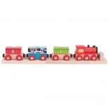 Trætog med fødevogne Bigjigs Rail
