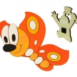 Træ dekorativ magnet sommerfugl