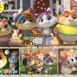 Puslespil 100 brikker 44 CATS – sammentømret venneflok