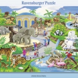 Ravensburger puslespil besøg i zoologisk have 45 brikker