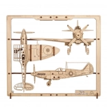 Ugears træ mekanisk puslespil Jagerfly