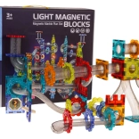 Magnetisk lysende byggesæt kuglebane 228 dele