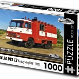 Puslespil Retro-biler Truck AVIA 30 DVS 12 brandbil 1000 brikker