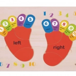 Træuddannelsespuslespil TOOKY TOY - Læring af tal og farver