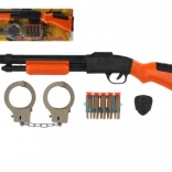 Politiets legesæt med gevær, patroner og håndjern