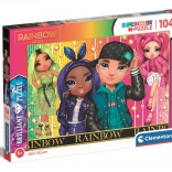 Clementoni puslespil Rainbow High: Jade, Krystal, River og Stella 104 brikker