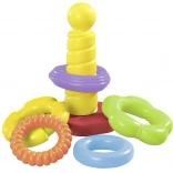 Pyramide med farverige ringe til udvikling af motorik