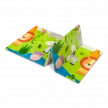 dobbeltsidet skumlegeunderlag Lionelo Robby Multicolor Safari + byliv 180 × 200 cm