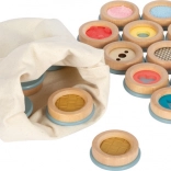 Taktilt memoryspil i træ til sansende læring