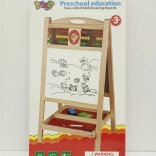 Dobbeltsidet trætavle med kugleramme