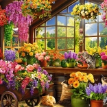 TREFL Puzzle Premium Plus Tea Time: Forårsforberedelser 1000 brikker