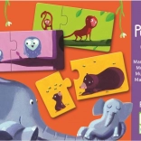 Puzzle Djeco Dyremødre og unger 12x2 stykker