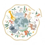 Rundt puslespil Dyrenes verden