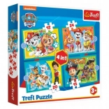 Puslespil 4-i-1 PAW Patrol – sjov bande 3+ TREFL