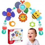 Woopie Baby bue med legetøj til tremmeseng, barnevogn og autostol