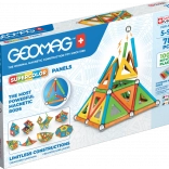Geomag Supercolor Panels genbrugte magnetiske byggesæt 78 dele