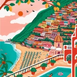 Puzzle Trefl Premium Plus Italien Positano 1000 brikker