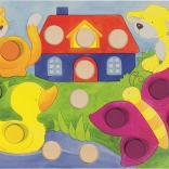 GOKI Indsætningsspil med terning Farver