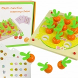 Træ-memo med frugt og grøntsager