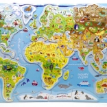 Magnetisk puslespil verdenskort - billeder og spil 2i1