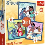 Puslespil 3 i 1 – tid med STITCH LILO & STITCH fra Trefl