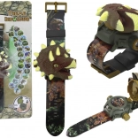 Børneur med 3D-projektion af dinosaurmotiver