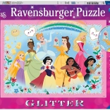 RAVENSBURGER glitrpuslespil DISNEY prinsesser xxl 100 brikker