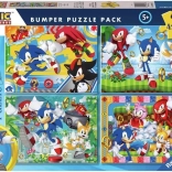 Ravensburger puslespil Sonic Pindsvin 4x100 brikker