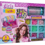 Sæt til fremstilling af armbånd med vævestativ og tilbehør