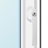 Vinduesgreb med nøglelås – hvid