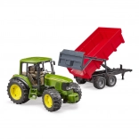 Bruder traktor John Deere med tipvogn 1:16
