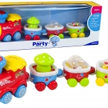 farverigt læringstog til små børn med lys og lyde