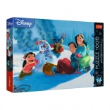 Puzzle Premium Plus – vinter med Stitch, 1000 brikker