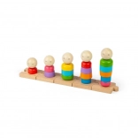 Regnbue stabel-familie i træ BIGJIGS TOYS