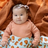 Bomulds-musselin ble Glazed Ginger 120x120 cm