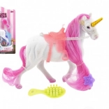 Unicorn til at rede med sadel og tilbehør, 15 cm