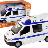 Politivogn med friktionsdrev, lys og lyde