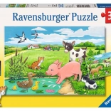 Ravensburger puslespil Dyreunger 2×12 brikker