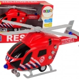 Redningshelikopter med stemme og lys