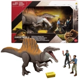 Jurassic World Rebirth sæt – Spinosaurus-figur med actionfigurer og tilbehør